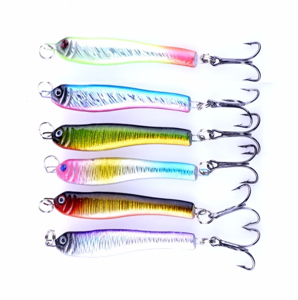 Новая приманка для джиггинга горячая Распродажа 12 шт. жесткая рыбной ловли 5 7 см 20