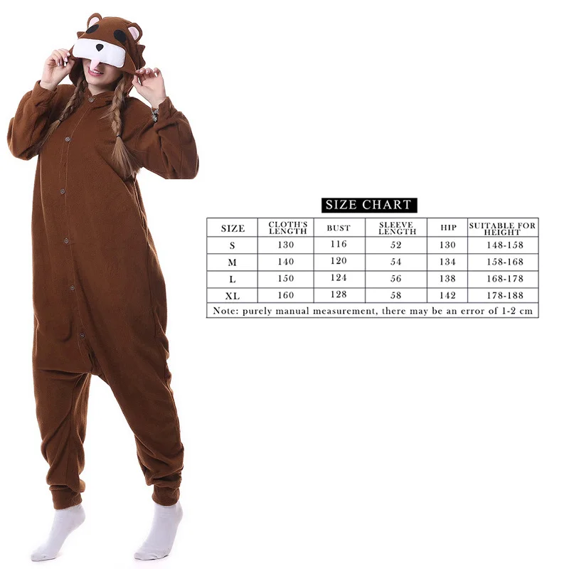Аниме кигуруми костюм Kumamon животных Медведь Onesie пижамы для взрослых мужчин женщин Косплей мягкий теплый зимний комбинезон одежда для сна - Цвет: Dull Bear