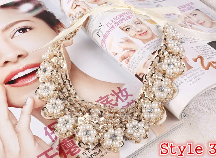 12 стилей Новое поступление стеклянный бисер искусственный воротник бант губы