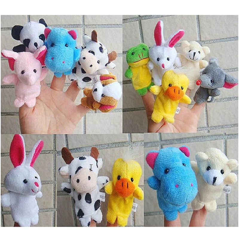 Joylong Show Educational Children's Stories Finger Puppets Cartoon On Hand Theater Plush Toys Baby Thanks Puppet Kids Toy | Игрушки и