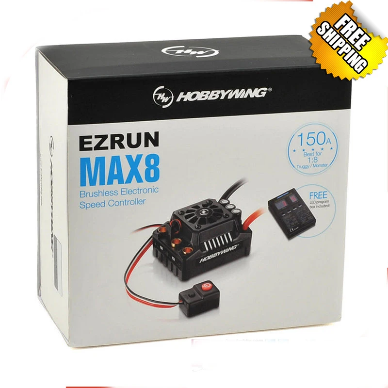 Hobbywing EZRUN Max8 V3 150A водонепроницаемый бесщеточный ESC для RC 1/8 Traxxas и Summit HPI Savage Thunder Tiger