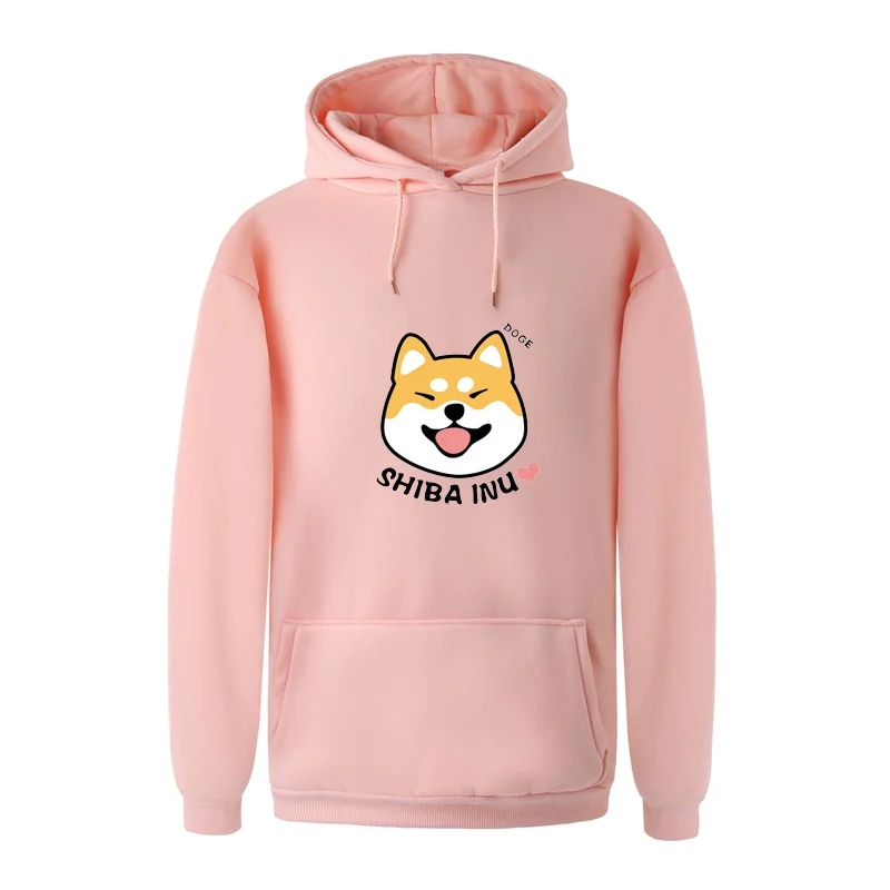 

Свитер с капюшоном модные женские осенние и весенние милые Косплей Shiba принт унисекс толстовка с капюшоном из флиса с длинными рукавами ...