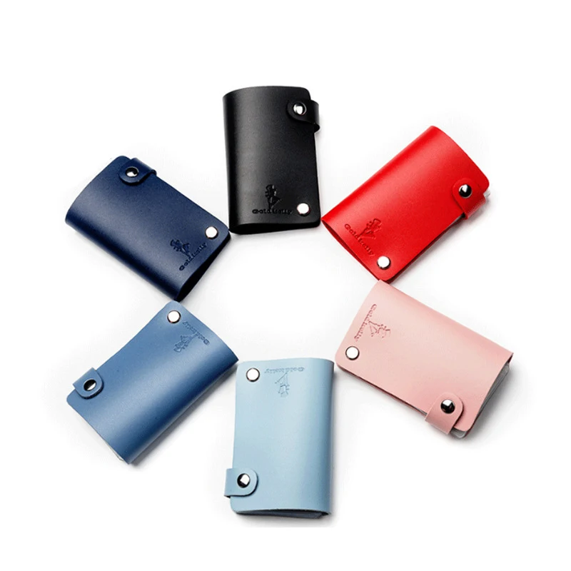 Кожаный мини держатель для карт Роскошный кошелек монет из нубука|Держатели и