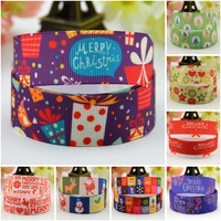 78 22mm1 25mm1 12 38mm3 75mm merry christmas cartoon character printed grosgrain ribbon party decoration 10 yards