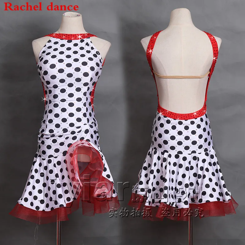 Новинка 2017 платье для латинских танцев женский топ на бретельках стиль сальсы