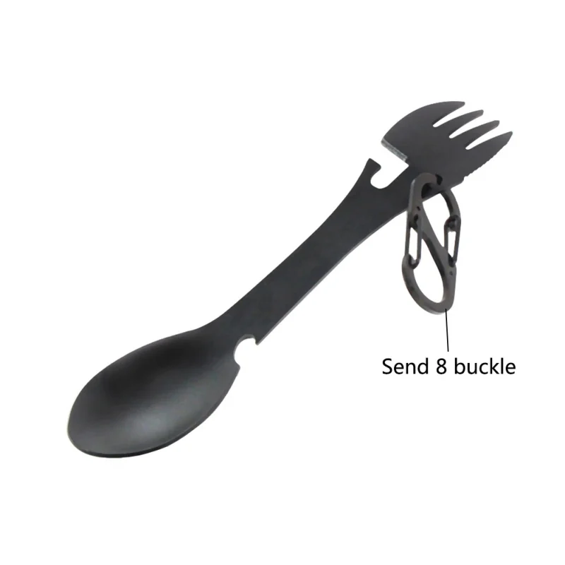 Многофункциональная уличная Посуда Spork Кемпинг пикника из нержавеющей стали Ложка инструменты для велосипедной вилки Вилка открывалка