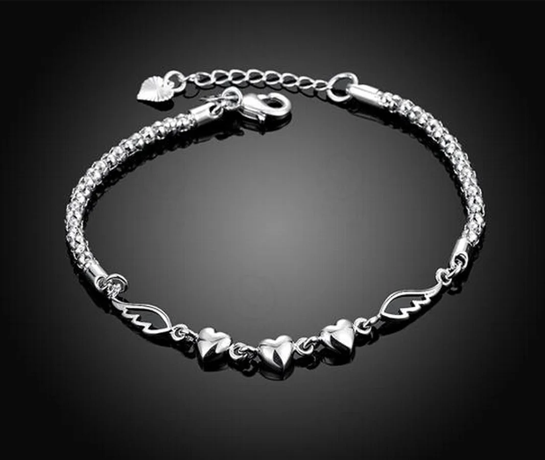 wholesale lady Charms Chain Beautiful bracelet silver cute fashion for women Wedding nice jewelry h365 | Украшения и аксессуары