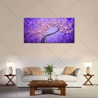 abstract bule tree painting 100 hand painted oil painting modern oil painting on canvas wall art for living room chrismas gift