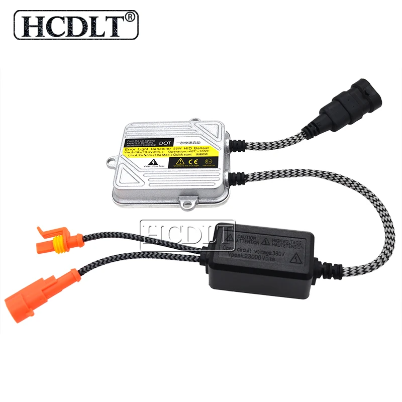 HCDLT 12 В 55 Вт DC HID ксеноновый балласт для автомобильных фар Комплект Ксеноновых H1 H7