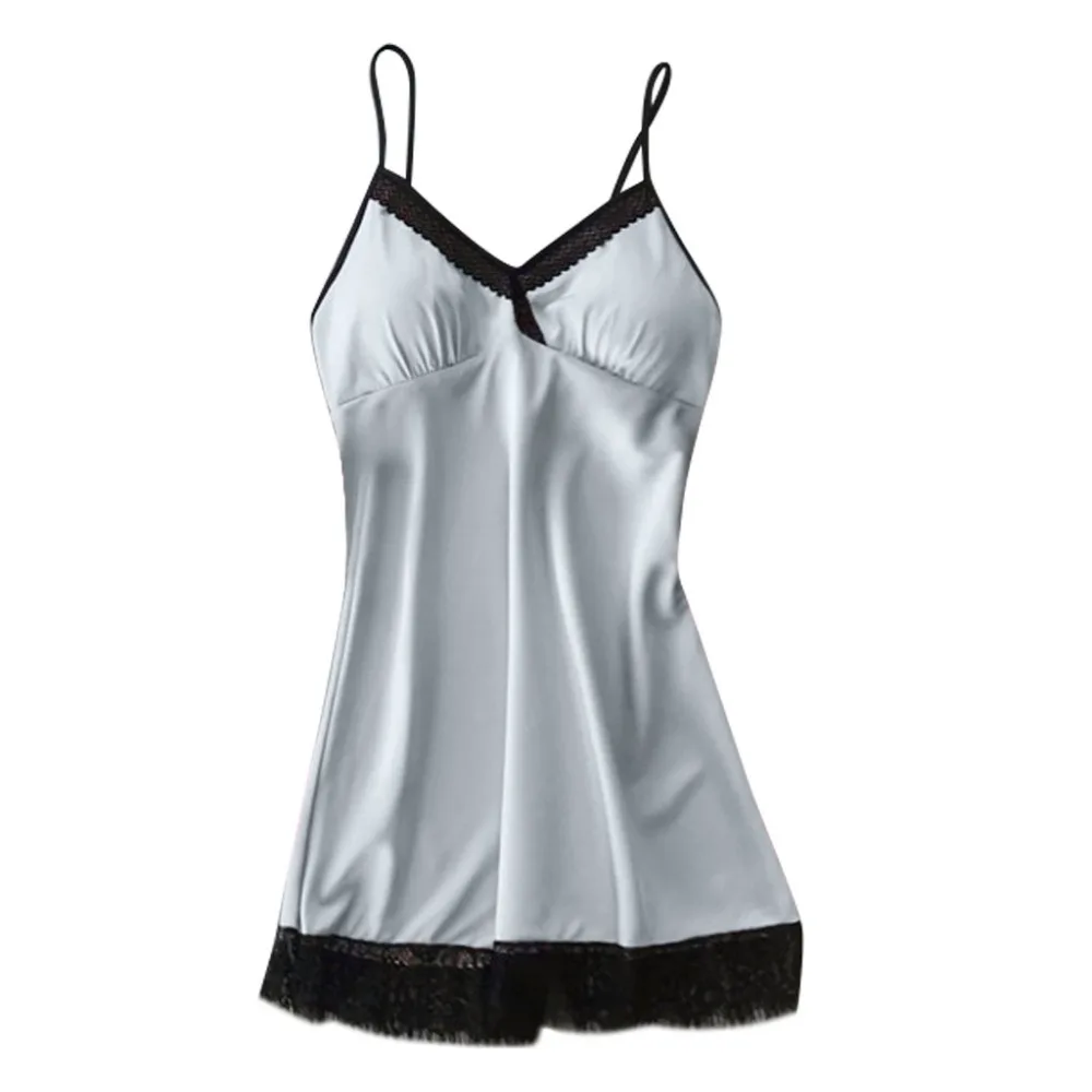 Сексуальное женское нижнее белье ночное без рукавов с ремешком кружевной