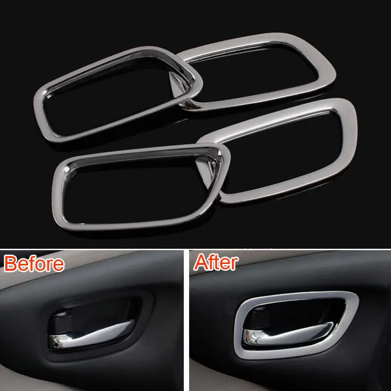 

BBQ@FUKA 4Pcs Car Interior Inner Door Handle Bowl Molding Cover Trim Car-styling Fit For 2015 Nissan Murano