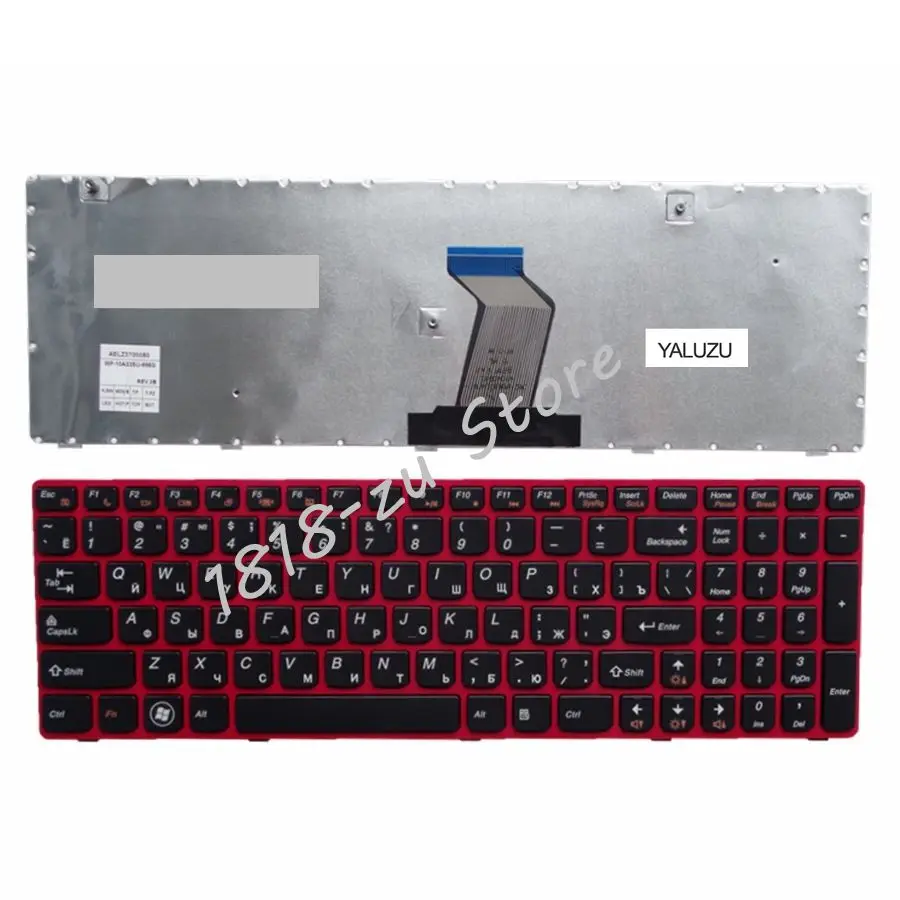 

NEW for lenovo G580 Z580A G585 Z585 G590 with frame RU layout Replacement red black color russian laptop keyboard