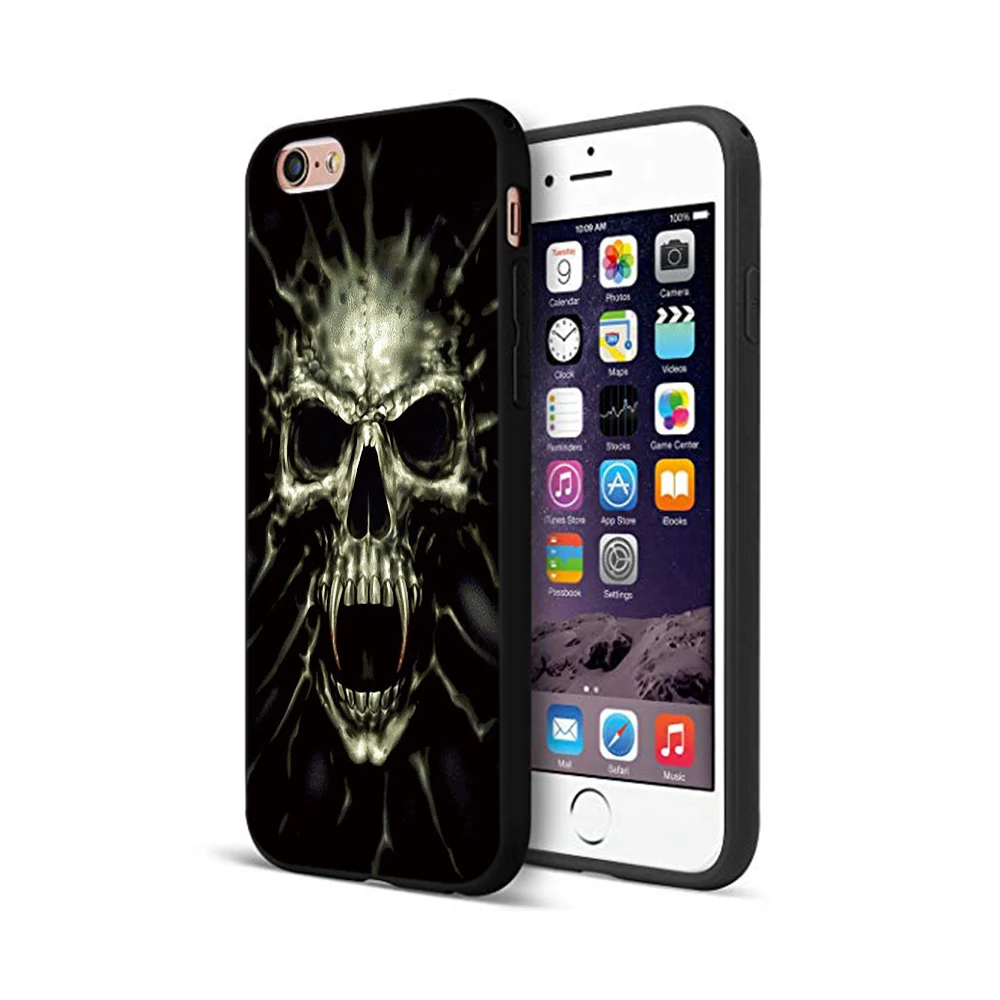 12692 Черный чехол ТПУ для iphone 5 5s se 6 6s 7 8 plus x 10 чехол силиконовый чехол для iphone XR XS 11 pro MAX чехол череп ворона цветок - Цвет: 12692