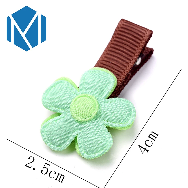 M MISM/2 шт. детские заколки для волос ярких цветов тканевые с цветами Детские