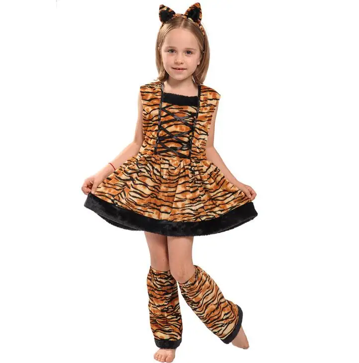 Style 3 Костюм с животными для девочек костюм леопарда короткое платье-пачка для девочек, детские карнавальные костюмы на Хэллоуин Disfraz - Цвет: Style 3