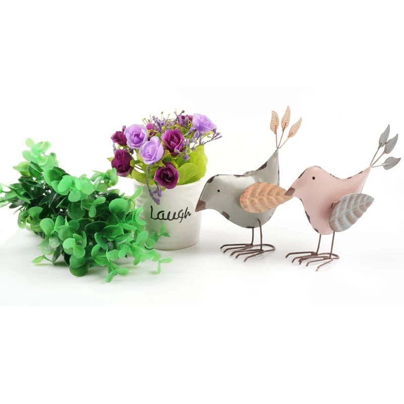 

1 пара симпатичных металлических крыльев в виде птиц и листьев для украшения дома