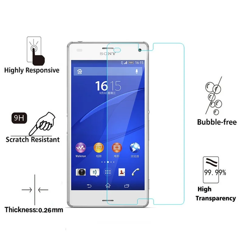 Для Sony Z3 9H 2.5D Премиум Закаленное стекло для Xperia Compact Z 3 закаленная Защитная пленка