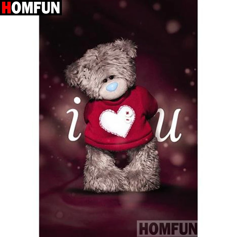 

HOMFUN Full Square/Round Drill 5D DIY Diamond Painting "Cartoon bear" 3D Embroidery Cross Stitch 5D Home Decor Gift A15624