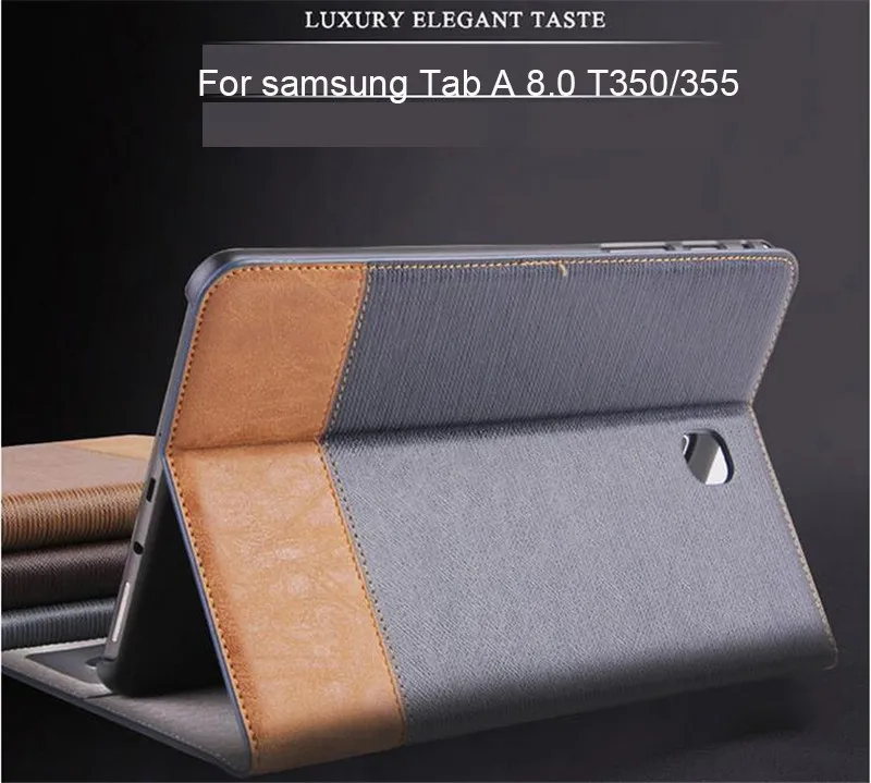 Деловой кожаный чехол для samsung Galaxy Tab A 8," T350 T355 P350 P355, подставка для планшета с отделением для карт