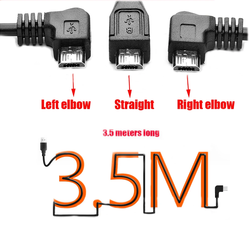 Новый автомобильный изогнутый Удлиненный кабель MICRO USB для автомобильного