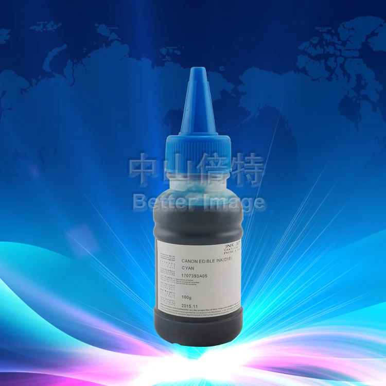 Съедобные чернила XIMO Premium CYAN (100 мл каждый) для принтера Canon|edible ink|premium inkink for printer canon