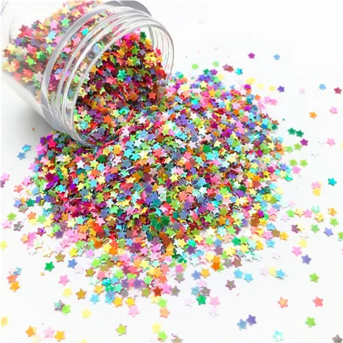 AB mix color 3 мм звезда узоры для ногтей с блестками плоские свободные блестки милые Свадебные Ремесло Дети DIY Аксессуары светло-голубой цвет AB конфетти Spangles 3000 шт 10 г - Цвет: AB mix color