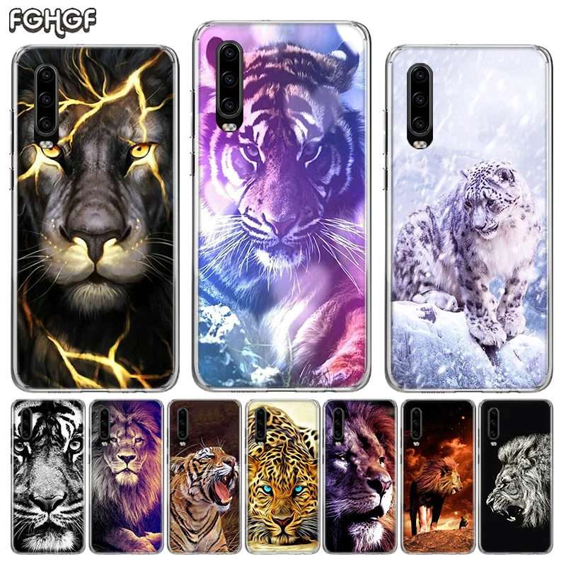 Big Lion On Stone snow Luxury Phone Case For Huawei P30 P20 P10 lite Plus Mate 20X 20 10 Pro P Smart 2019 + 2018 Nova 4 Cover |