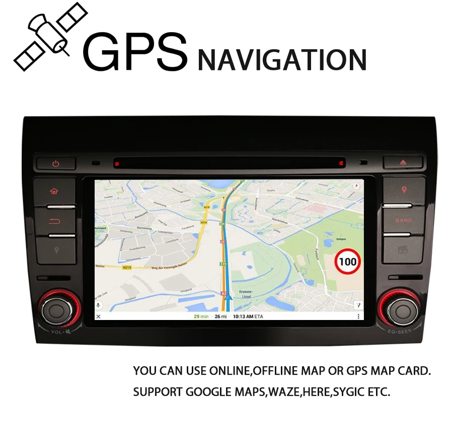 8 ядерный Android 0 Авторадио Navi CD Canbus DAB + Автомобильный радиоплеер для Fiat Bravo Bluetooth GPS 4G