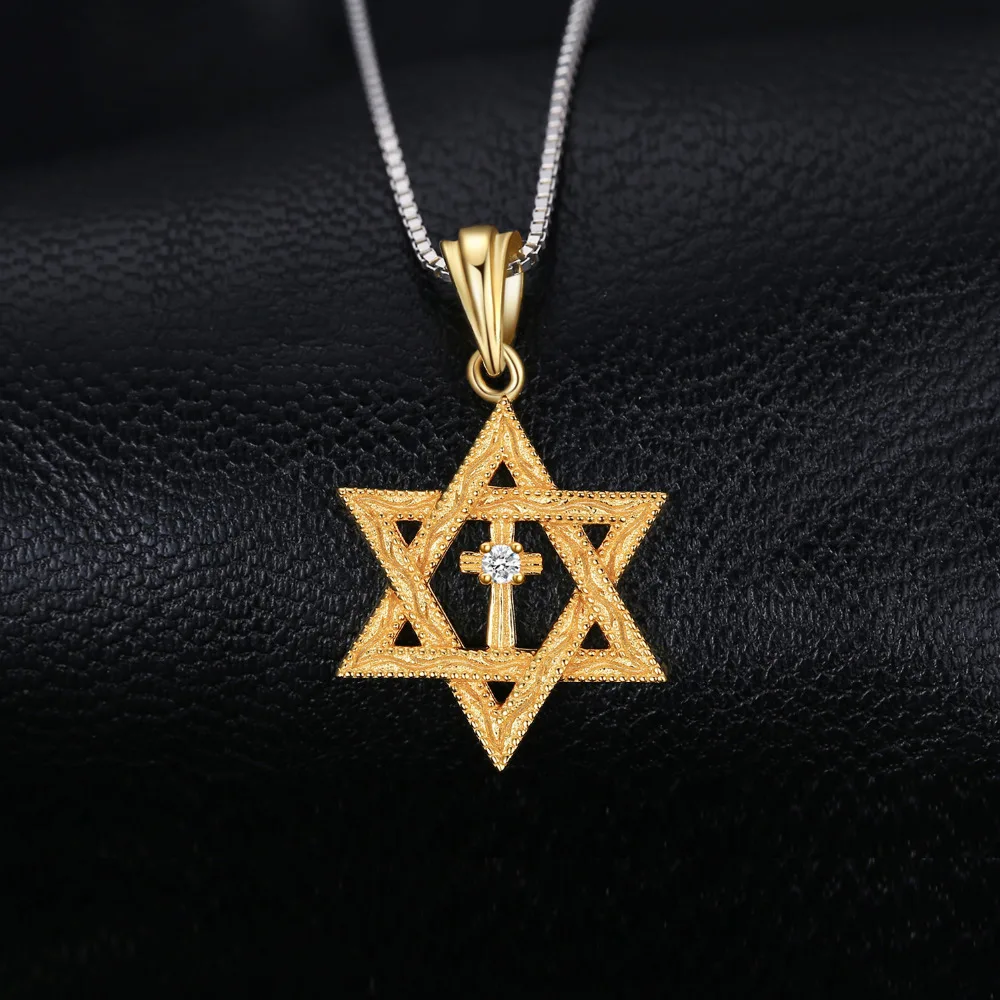 JewelryPalace 925 пробы серебро Milgrain Звезда Давида кубического циркония кулон Цепочки и