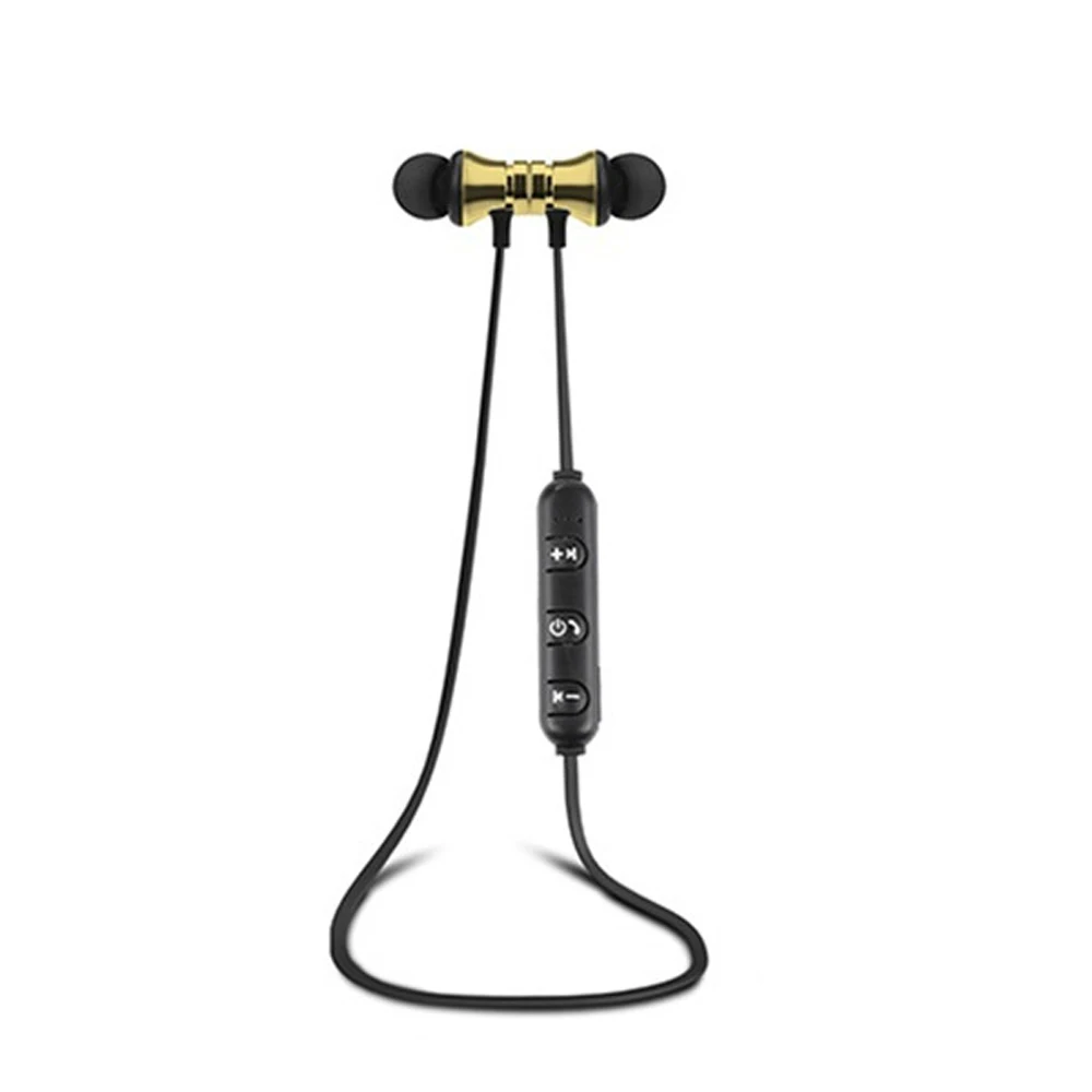 Золотой Беспроводные спортивные bluetooth наушники-вкладыши стерео музыка MP3/MP4 наушники магнитные наушники беспроводная гарнитура для Xiaomi samsung iPhone - Цвет: Золотой