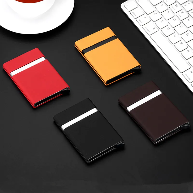 Высококачественный металлический держатель для кредитных карт QOONG мужчин и