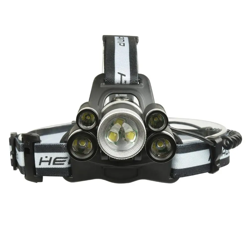 Skywolfeye 7LED налобный фонарь 18650 светодиодная фара с SOS свистком для выживания