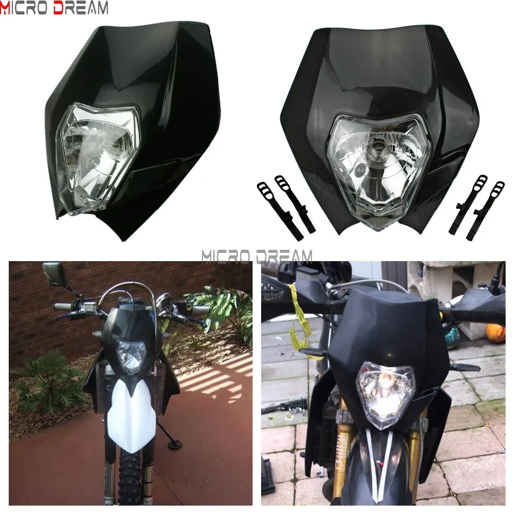 Мотокросс 12V 35W головной обтекатель Универсальный Байк E4 Emark фары для Yamaha Сузуки