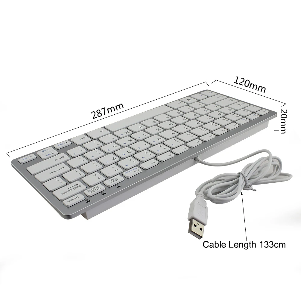 chyi ultra slim 78 keys scissor usb2 0 wired keyboard 78 key ultra thin keypad usb cable mini silent keyboard for laptop desktop free global shipping