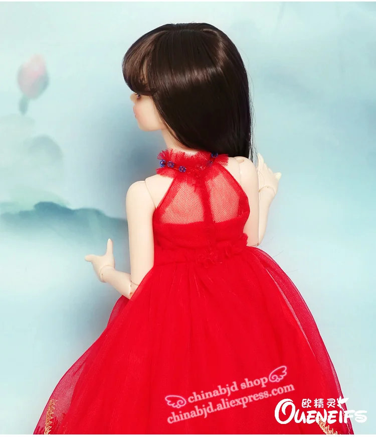 BJD Cothes 1/4, платье в китайском стиле, элегантное и благородное платье в стиле павлина для Minifee Fairyland, YF4-140 для тела, куклы, аксессуары