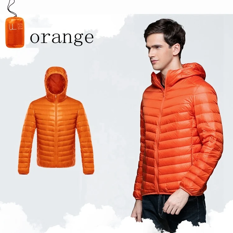 NewBang 8XL 9XL 10XL 11XL мужская куртка на утином пуху, осенне-зимняя куртка, Мужская водонепроницаемая пуховая куртка с капюшоном, мужской теплый пуховик - Цвет: orange