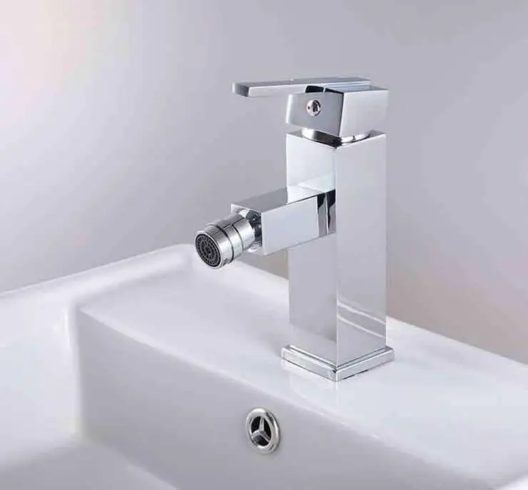Copper single hole short basin faucet chrome Brass wash hot and cold Bathroom sink mixer water tap | Обустройство дома