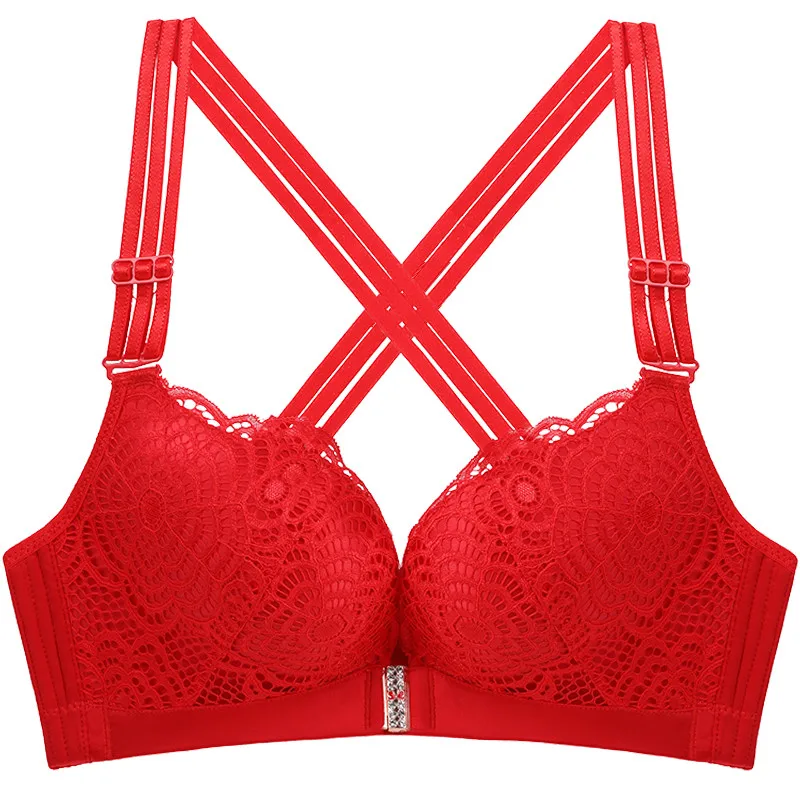 Бюстгальтер без стальных колец нижнее белье для девочек бюстгальтер с застежкой