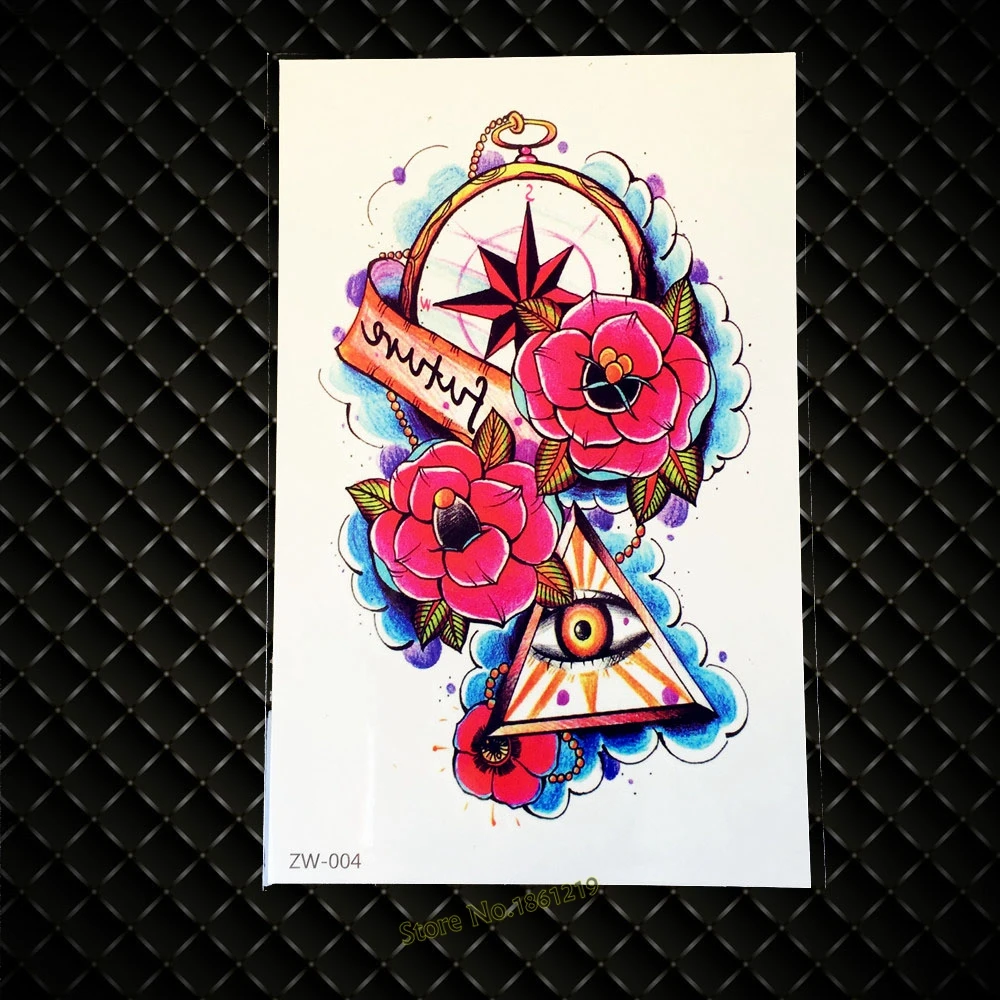 Морской пиратский якорь Временные татуировки боди арт рука флэш тату стикер s 19x12