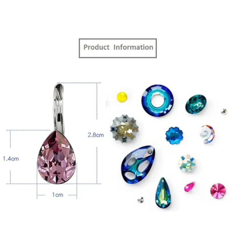 MS betti массивные серьги-капли с 14x10 мм 4320 кристаллами в форме груши от swarovski свадебные подарки для девочек n для женщин