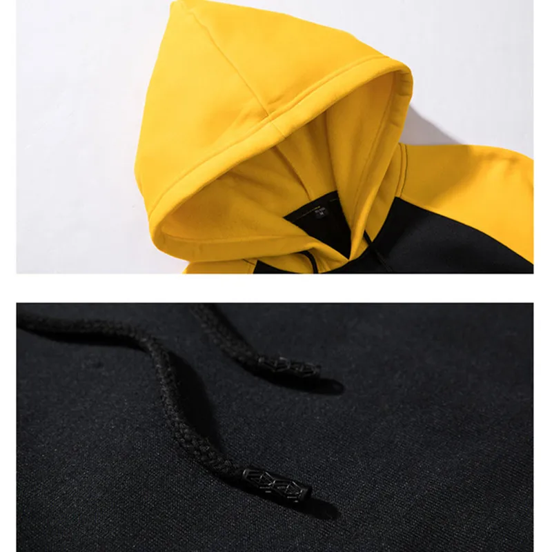 

New Brand Fashion Patchwork Hoodies Men's Clothes Autumn Pullover Sweatshirts Men Hip Hop Streetwear Hoody Mans Clothing EU Size
