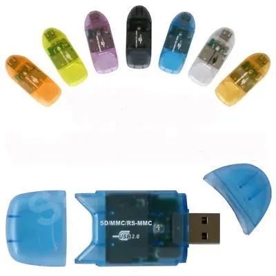 500 шт./лот высокоскоростной мини Micro SD T Flash TF SDHC USB 2 0 адаптер для чтения карт памяти