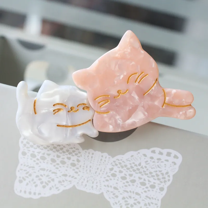 Взрослых заклинание кошка Hairpins20pcs мультфильм кошка дети заколки для волос женские головные уборы милые девушки Ацетатный лист заколки для волос