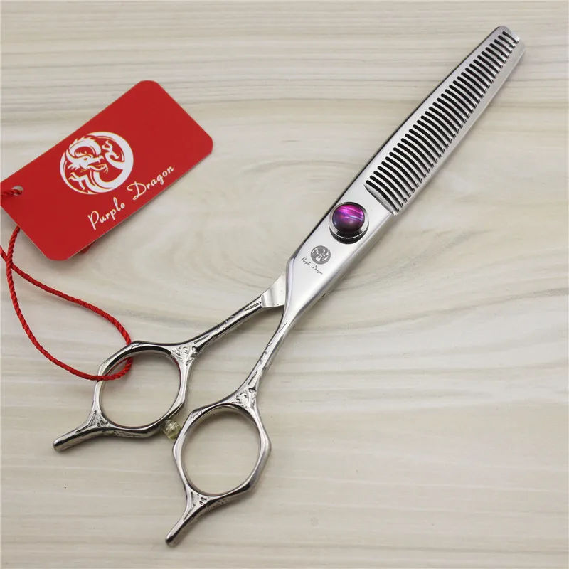 Purple Dragon 5.5 inch Professional Hairdressing Scissors Pattern Handle High Quality Titanium Salon Cutting Barber Shear | Красота и