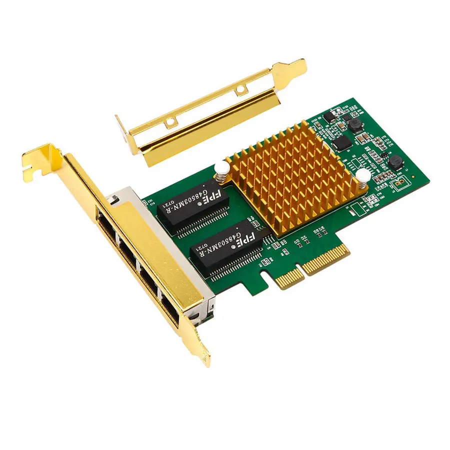 I350T4 1000 Мбит/с PCI Express pcie 4 x RJ45 RJ-45 гигабитный Ethernet LAN четырехпортовый серверный адаптер Сетевая карта чип