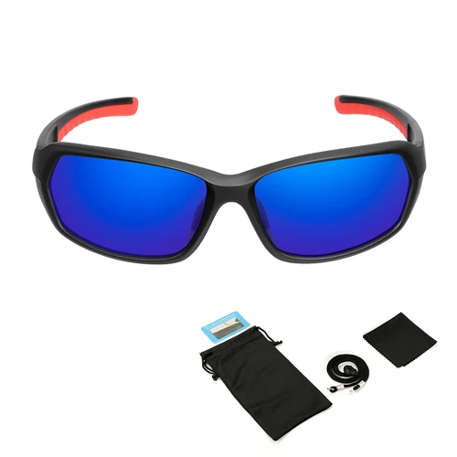 Blue lens bag Поляризационные спортивные солнцезащитные очки для мужчин и женщин, очки для бейсбола, бега, велоспорта, рыбалки, вождения, TR90, для гольфа, туризма, охоты, лыжных очков - Цвет: Blue lens bag