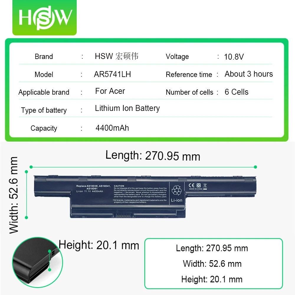 4400 мА/ч 4750G ноутбук Батарея для acer Aspire 4743ZG 4752G 4752Z 4752ZG 4755G 4755ZG 4771G 4771Z AS10D51 AS10D61 AS10D31