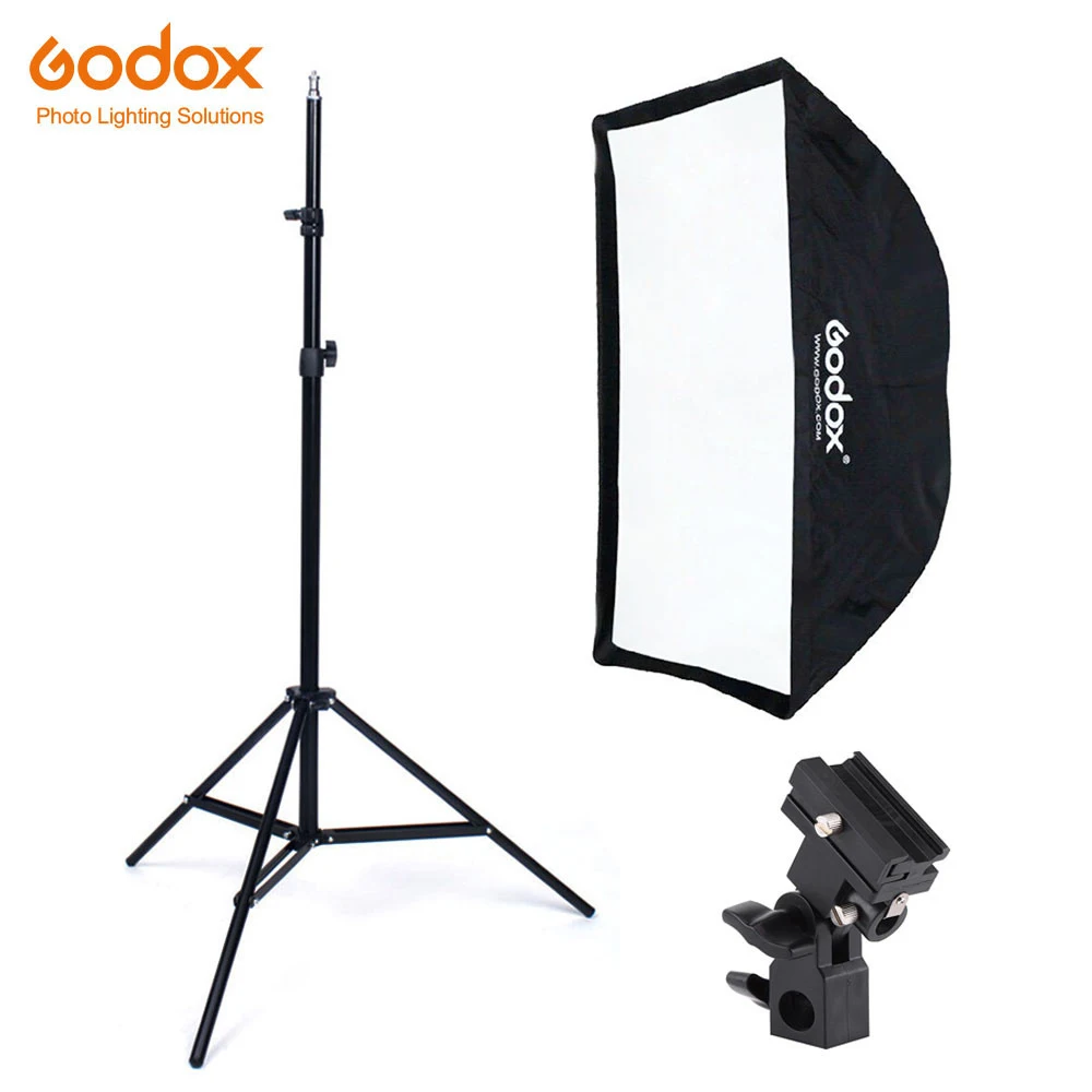 Godox 50*70 см зонтик софтбокс кронштейн Свет Стенд Комплект для строб студия вспышка