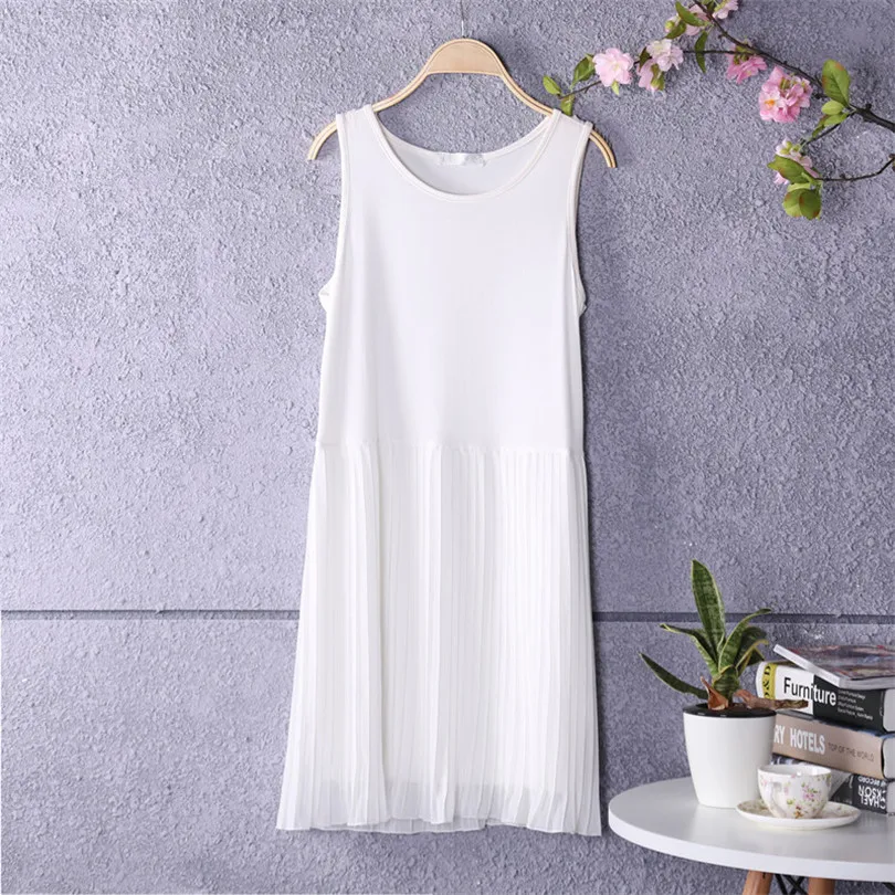 Платье женское Плиссированное шифоновое на бретелях спагетти|tank dress|spaghetti strap