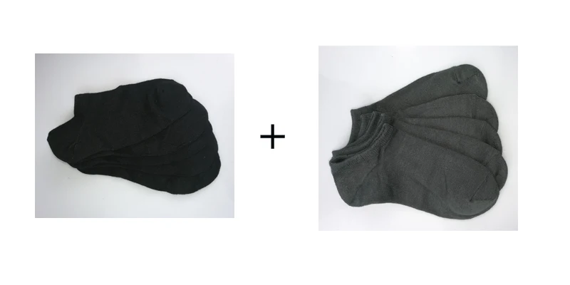 5black 5dark grey C& Fung 10 пар в наборе, модные мужские носки, высокое качество, бамбуковые носки, короткие носки, тапочки из бамбукового волокна, короткие носки, кроссовки - Цвет: 5black 5dark grey